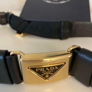 Black Prada Women’s belt. One size. Adjustable.